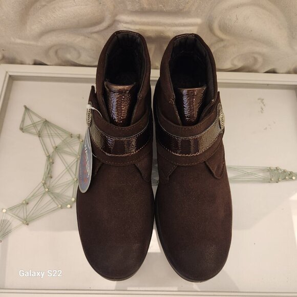 Romika MADERA - Ankle boots Brown Suede/ Patent Leather Size 36. NIB. US 5-5.5 - Picture 4 of 12